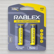 Акумулятор Rablex AA HR6 Ni-MH, 1500mAh, 1,2V, 2шт/уп
